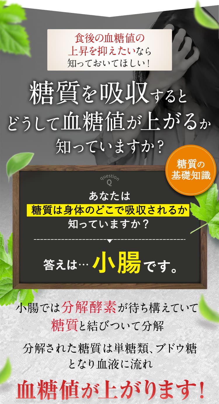 どうして血糖値が上がるか知っていますか?